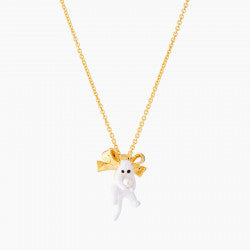 KITTY AND BOW PENDANT NECKLACE