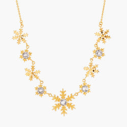 GOLDEN SNOWFLAKES COLLAR NECKLACE