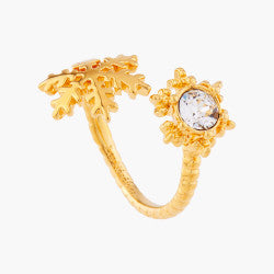 GOLDEN SNOWFLAKES ADJUSTABLE RING