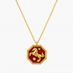 HORSE ZODIAC SIGN PENDANT NECKLACE