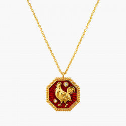 ROOSTER ZODIAC SIGN PENDANT NECKLACE