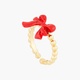 RED BOW ADJUSTABLE RING