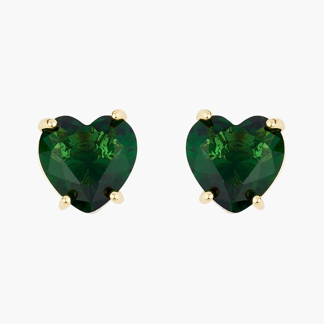 Emerald Green Heart Stone Diamantine