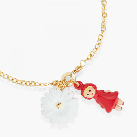 DAISY AND LITTLE RED RIDING HOOD CHARM BRACELET