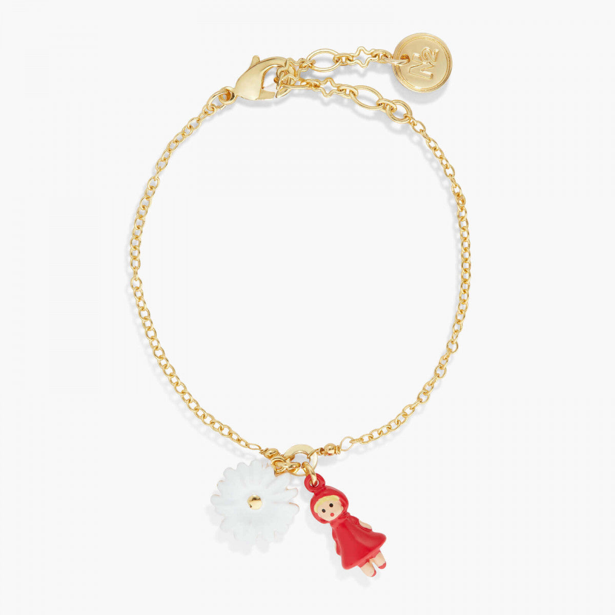 DAISY AND LITTLE RED RIDING HOOD CHARM BRACELET