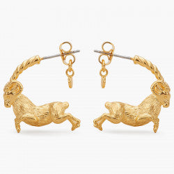 ARIES ZODIAC SIGN HOOPS EARRINGS