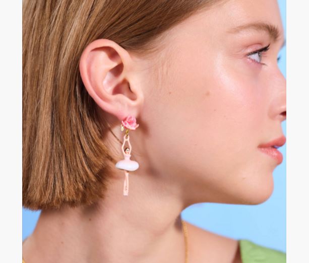 LOTUS FLOWER BALLERINA POST EARRINGS