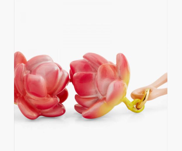 LOTUS FLOWER BALLERINA POST EARRINGS
