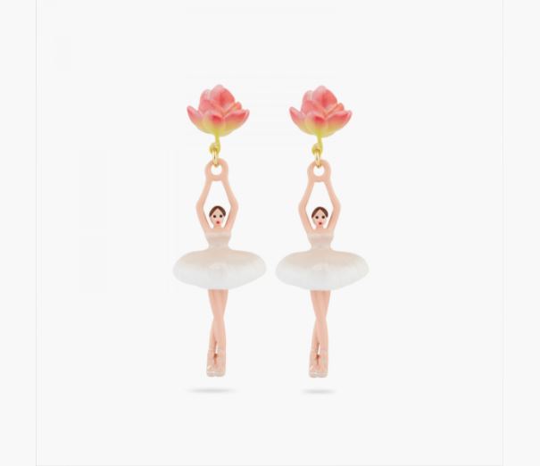 LOTUS FLOWER BALLERINA POST EARRINGS