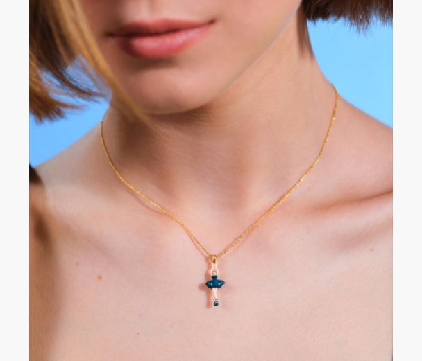 MINI BALLERINA PRUSSIAN BLUE PENDANT NECKLACE