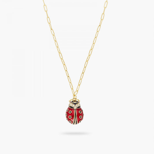 LADYBIRD AND RECTANGLE LINK CHAIN NECKLACE