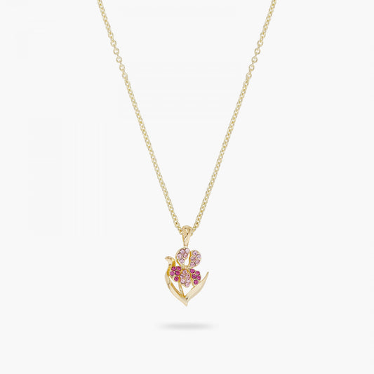 WINE AND ROSES IRIS PENDANT NECKLACE
