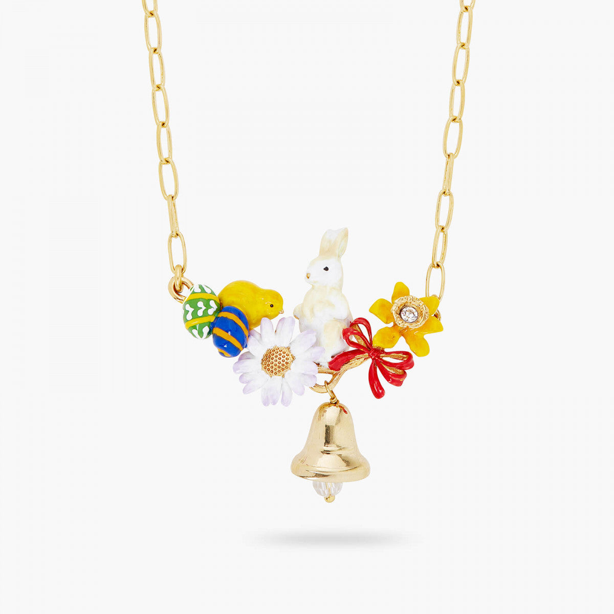 EASTER CHICK AND RABBIT THIN NECKLACE