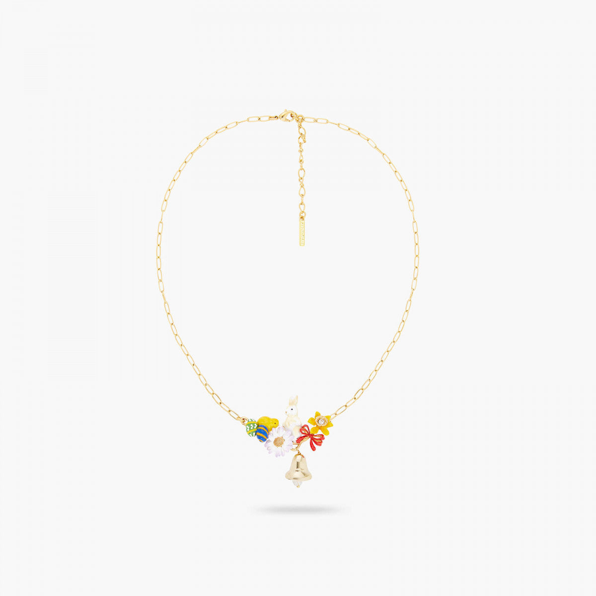 EASTER CHICK AND RABBIT THIN NECKLACE