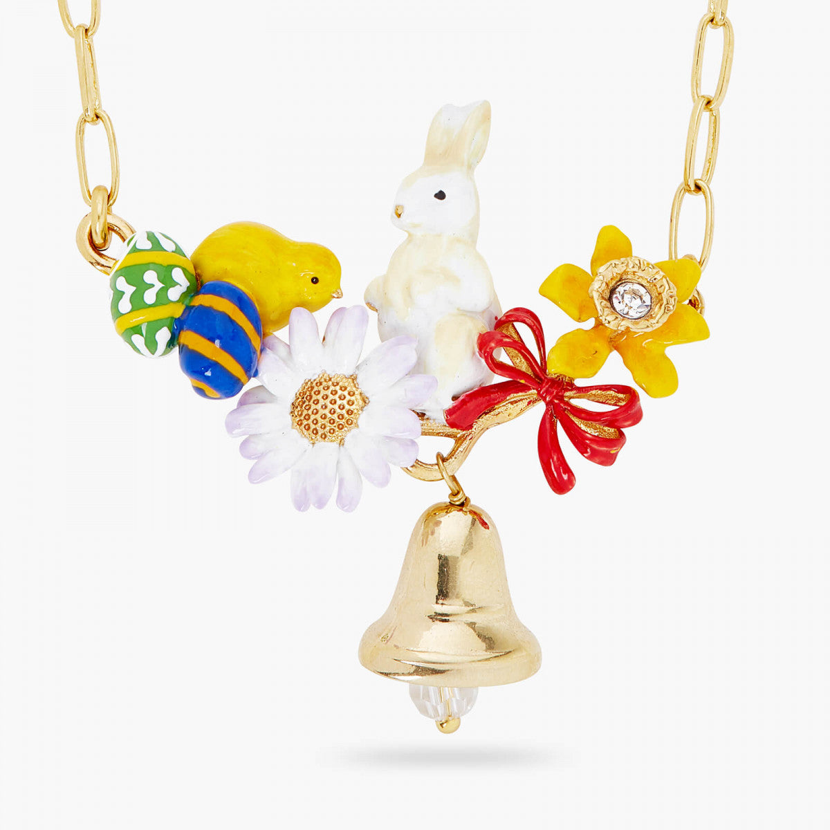 EASTER CHICK AND RABBIT THIN NECKLACE