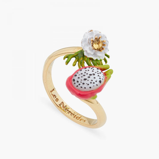 DRAGON FRUIT AND PITAYA FLOWER YOU AND ME ADJUSTABLE RING