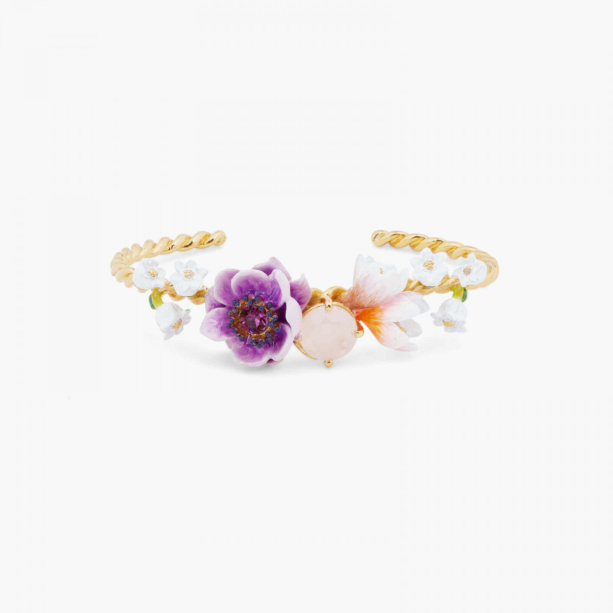 BOHO 3 FLOWER BANGLE BRACELET