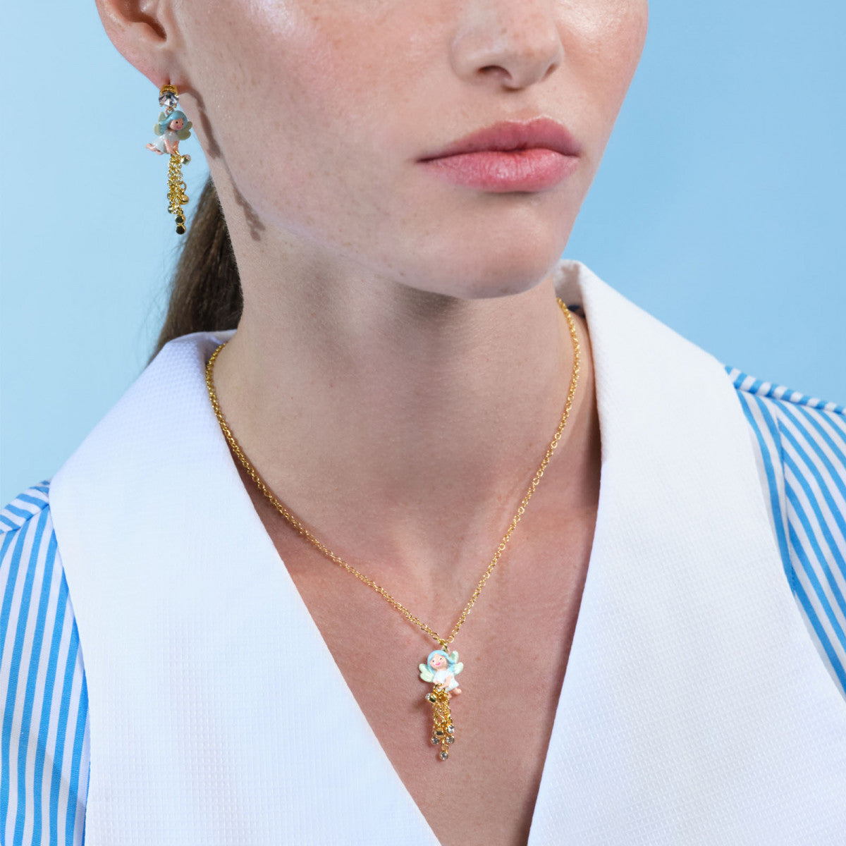 BLUE FAIRY PENDANT NECKLACE
