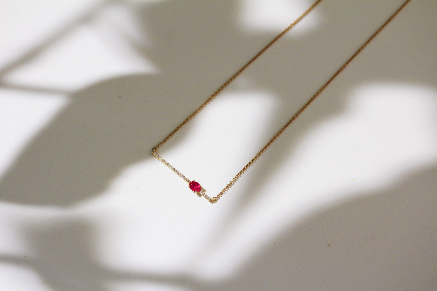 RUBY BAR NECKLACE