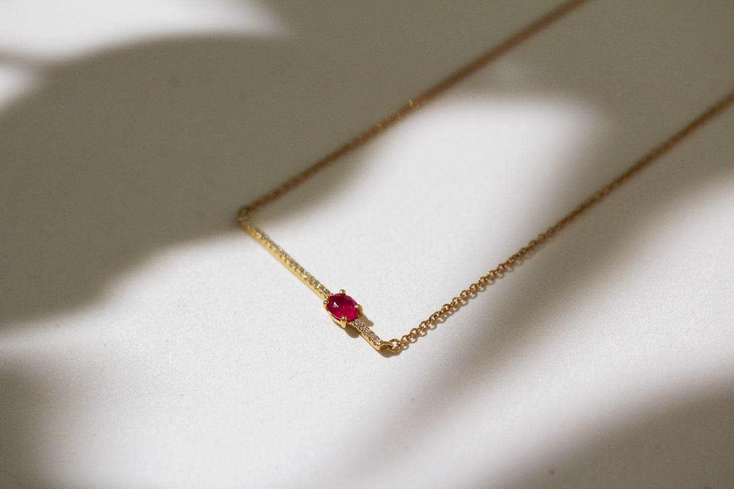 RUBY BAR NECKLACE