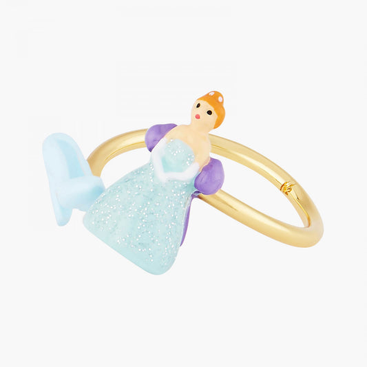 CINDERELLA AND SLIPPER ADJUSTABLE RING