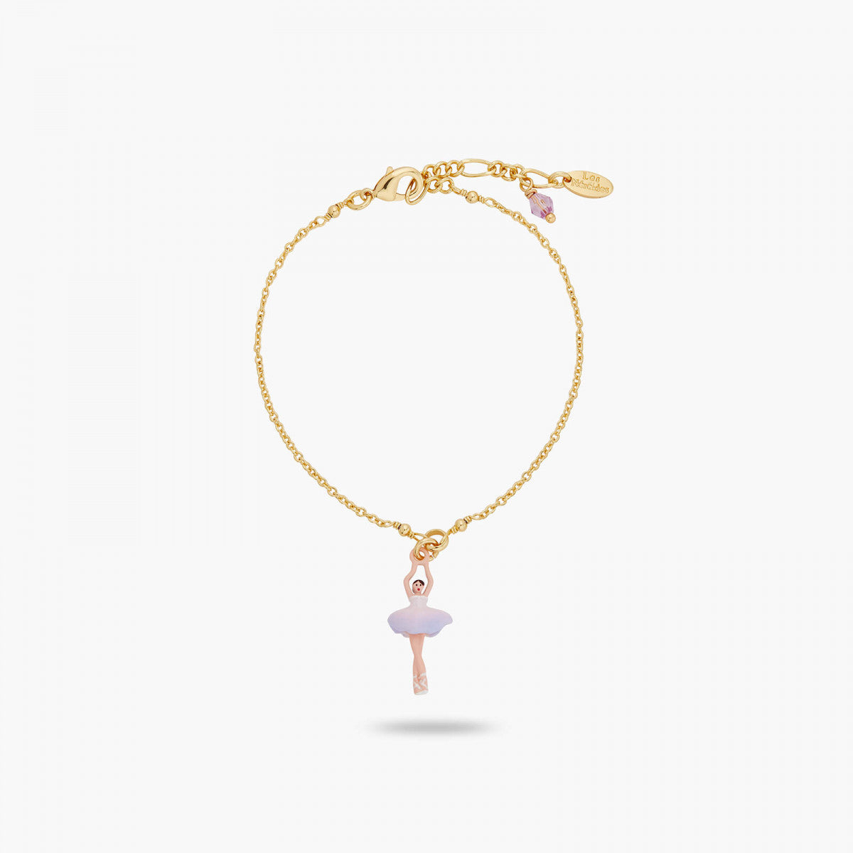 LILAC AND WHITE MINI BALLERINA FINE BRACELET