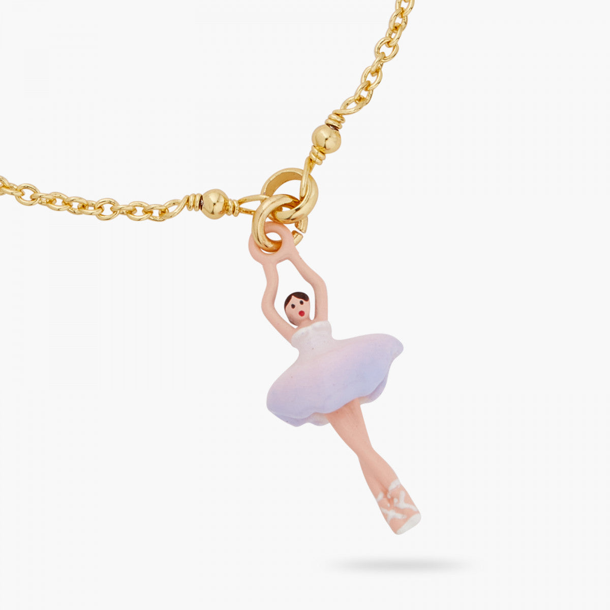 LILAC AND WHITE MINI BALLERINA FINE BRACELET
