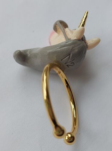 LES NÉRÉIDES N2 UNIQUE MISS UNICORN WEARING SUNGLASSES ADJUSTABLE RING